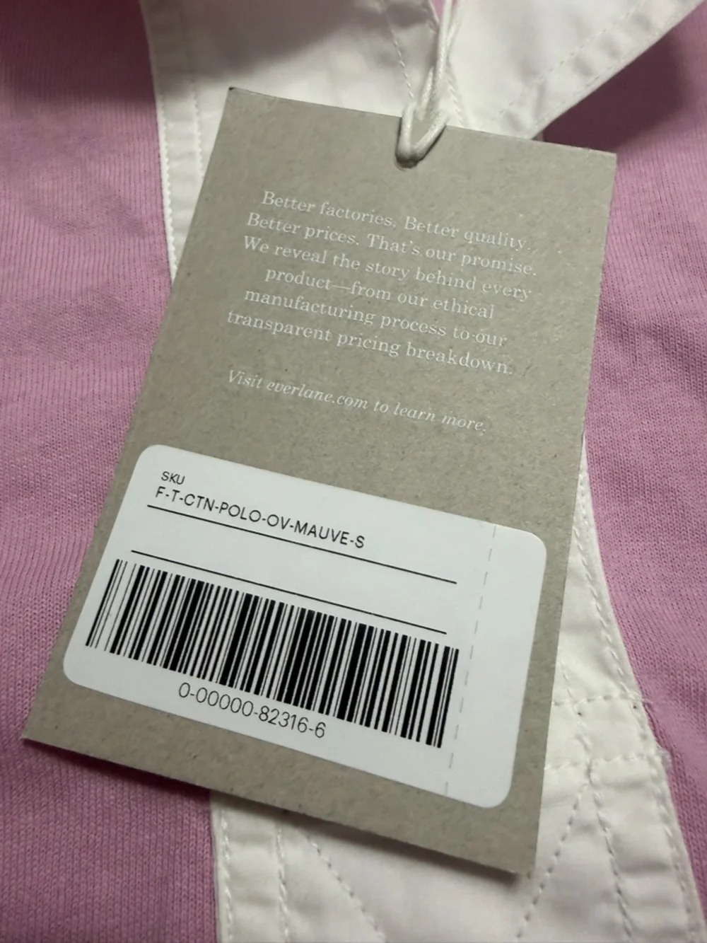 Everlane The Retro Jersey Polo- Mauve/Bone - Picture 6 of 11